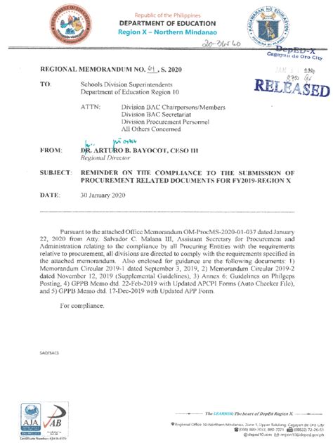 certificate of results and proceeds|ANNEX 6 GUIDELINE ON PHILGEPS POSTING.